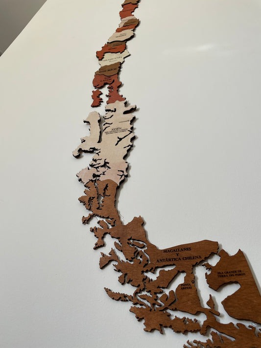 Mapa de Madera - 3D 4 Combinaciones de colores y relieves – Really Wood